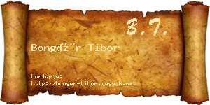 Bongár Tibor névjegykártya